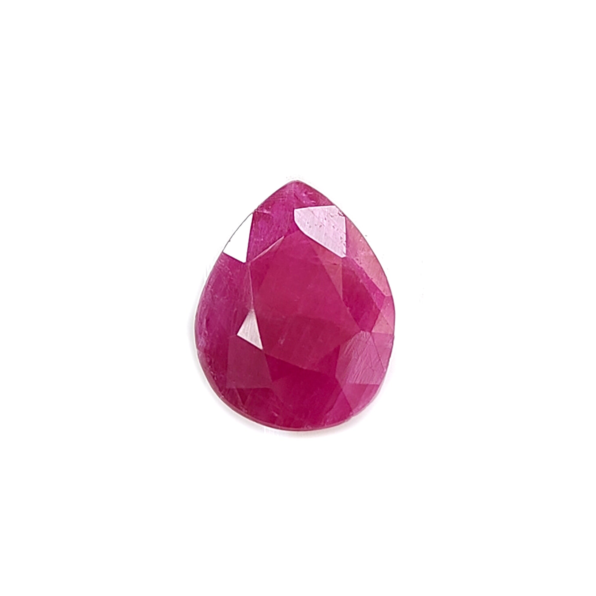 ruby faceted cut gemstone