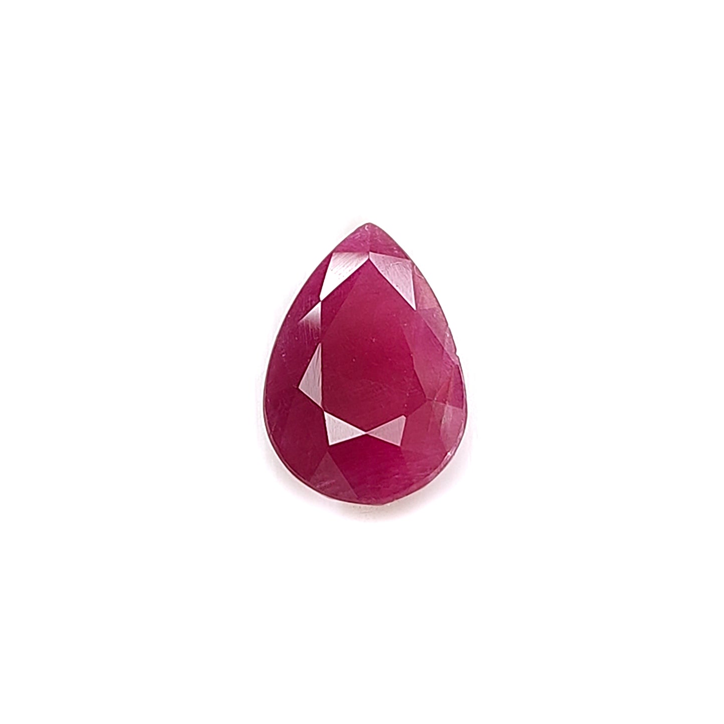 ruby faceted cut gemstone