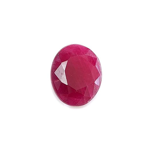 ruby faceted cut gemstone