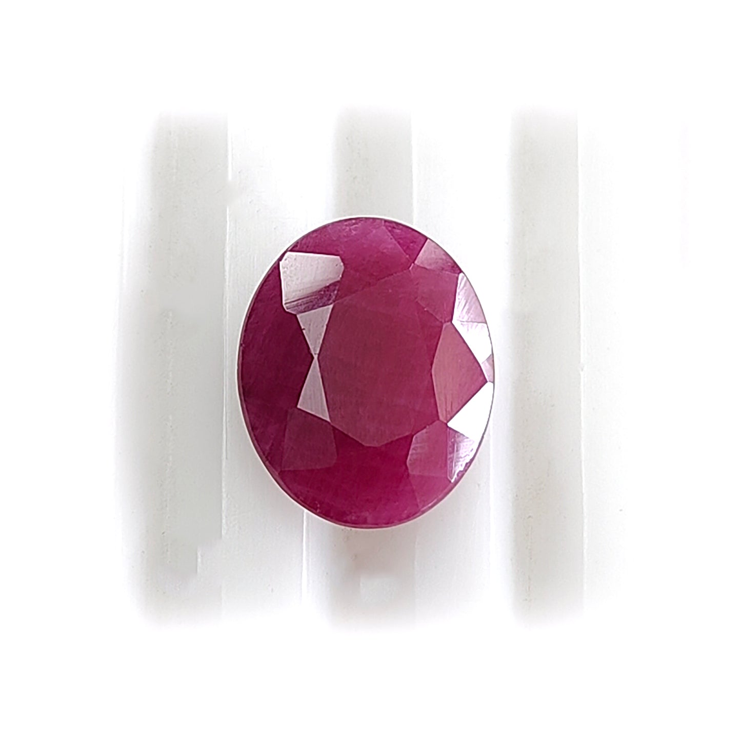 ruby faceted cut gemstone