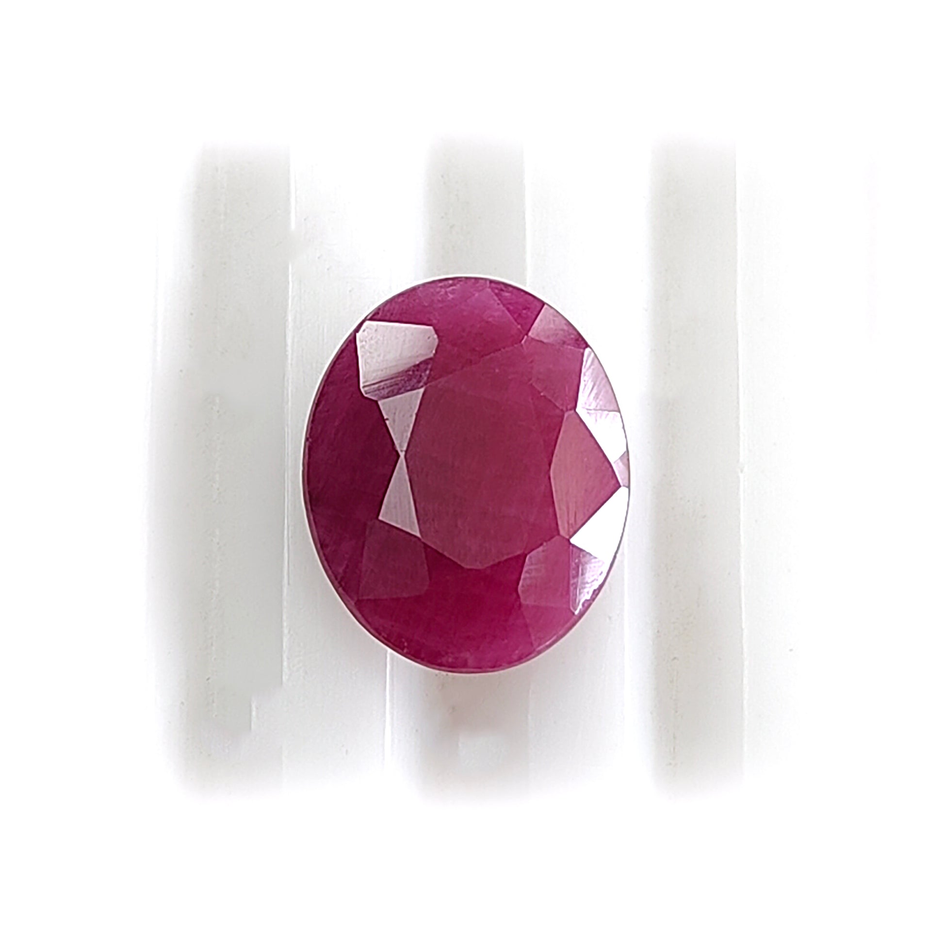 ruby faceted cut gemstone