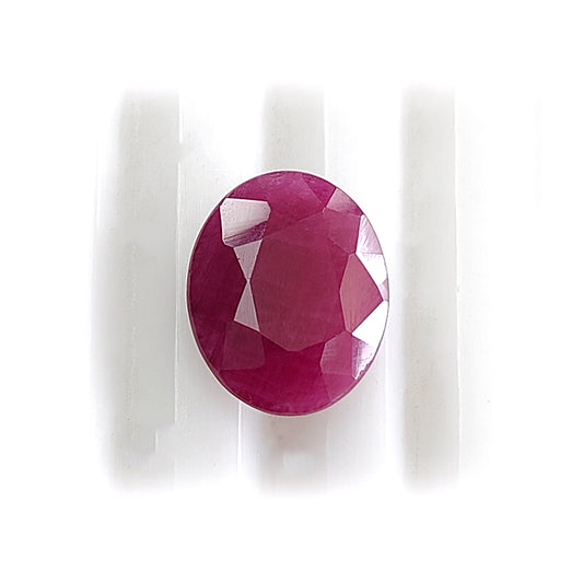 ruby faceted cut gemstone