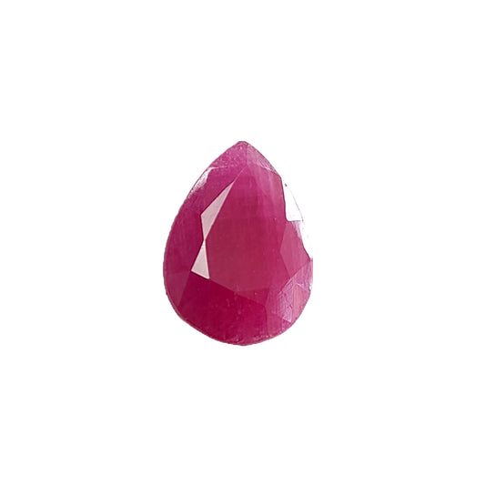 ruby faceted cut gemstone