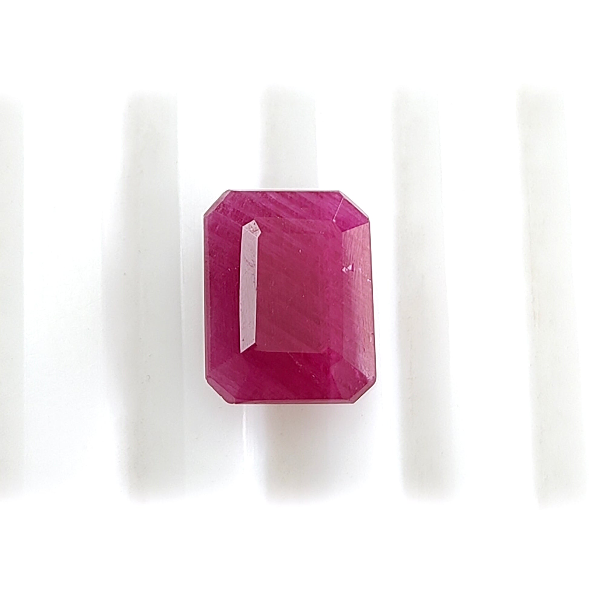 ruby faceted cut gemstone