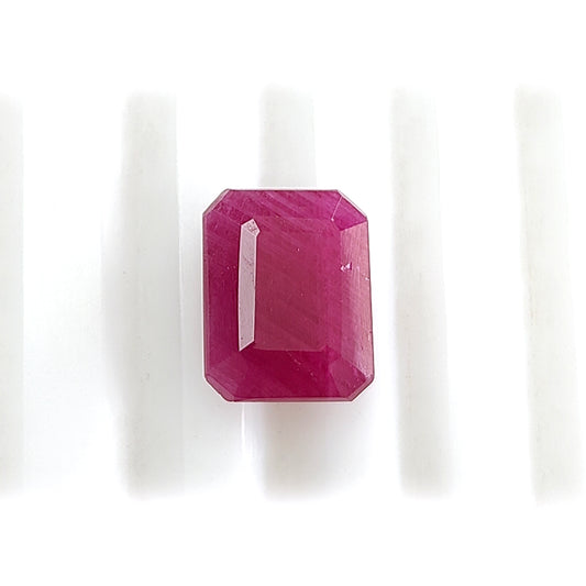 ruby faceted cut gemstone