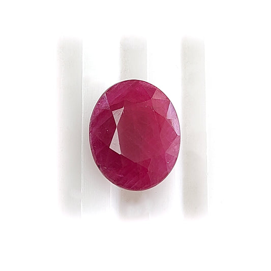 ruby faceted cut gemstone