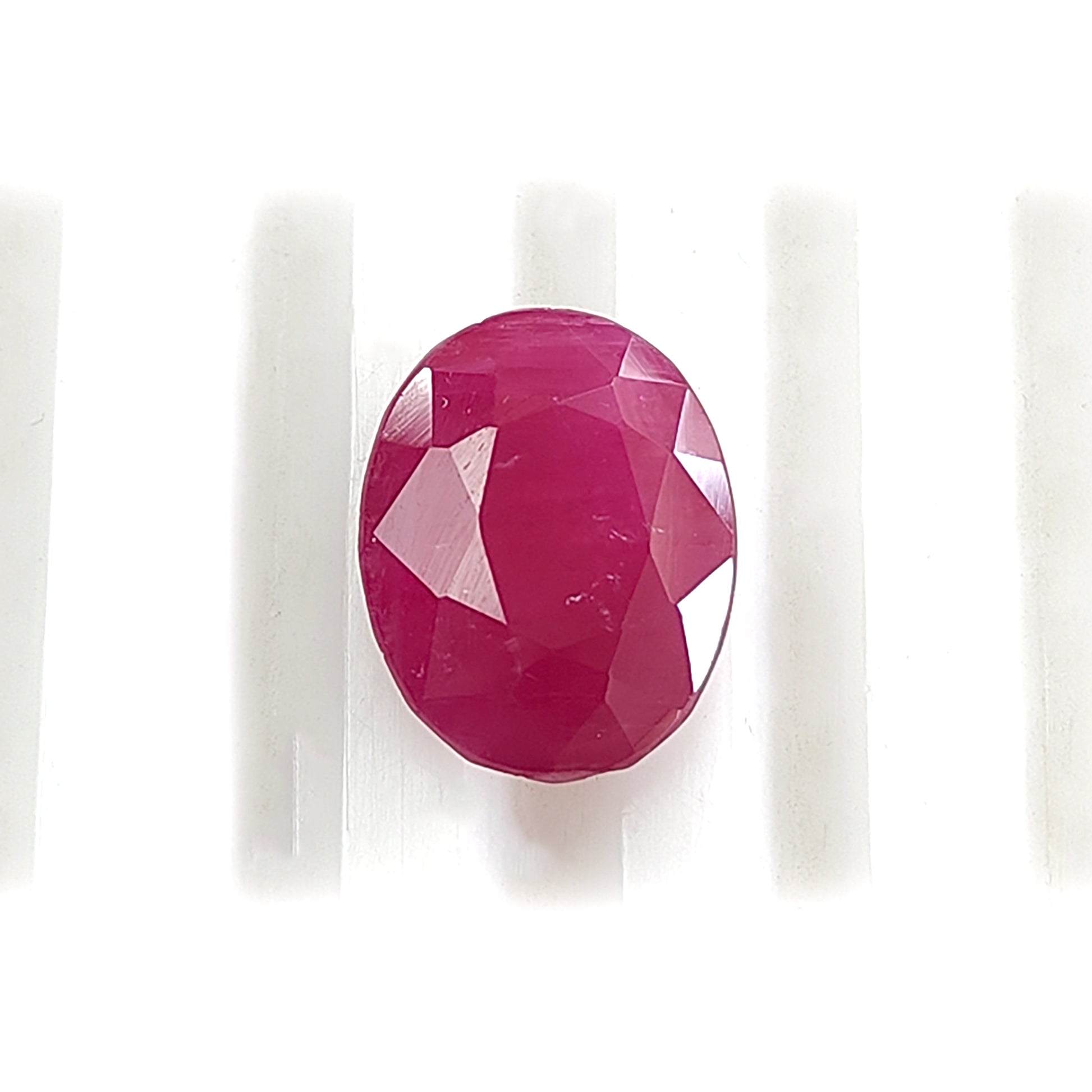 ruby faceted cut gemstone