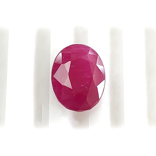 ruby faceted cut gemstone