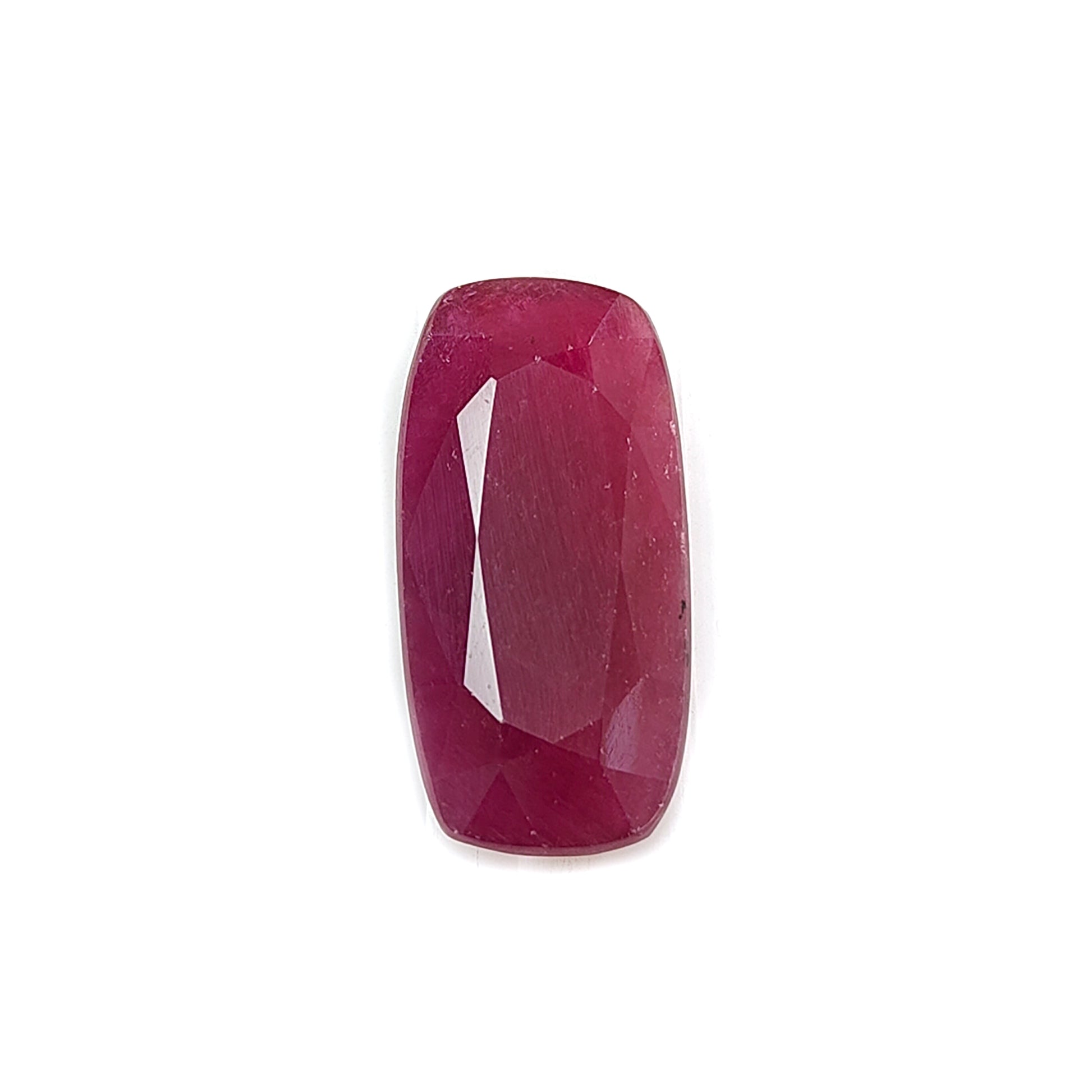 ruby faceted cut gemstone