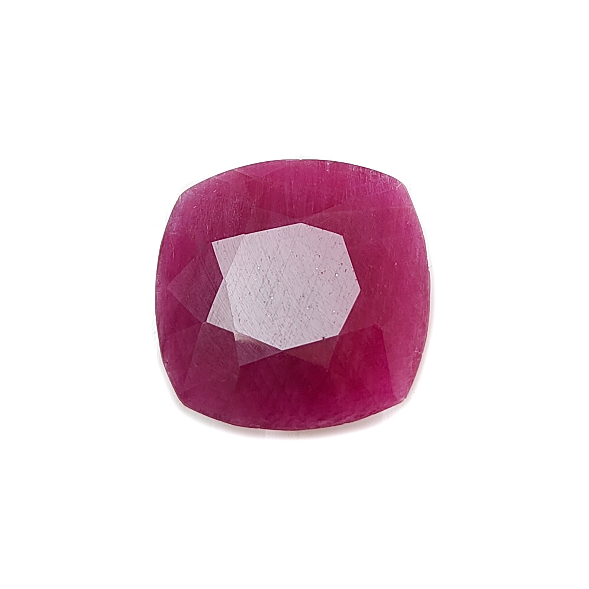 ruby faceted cut gemstone