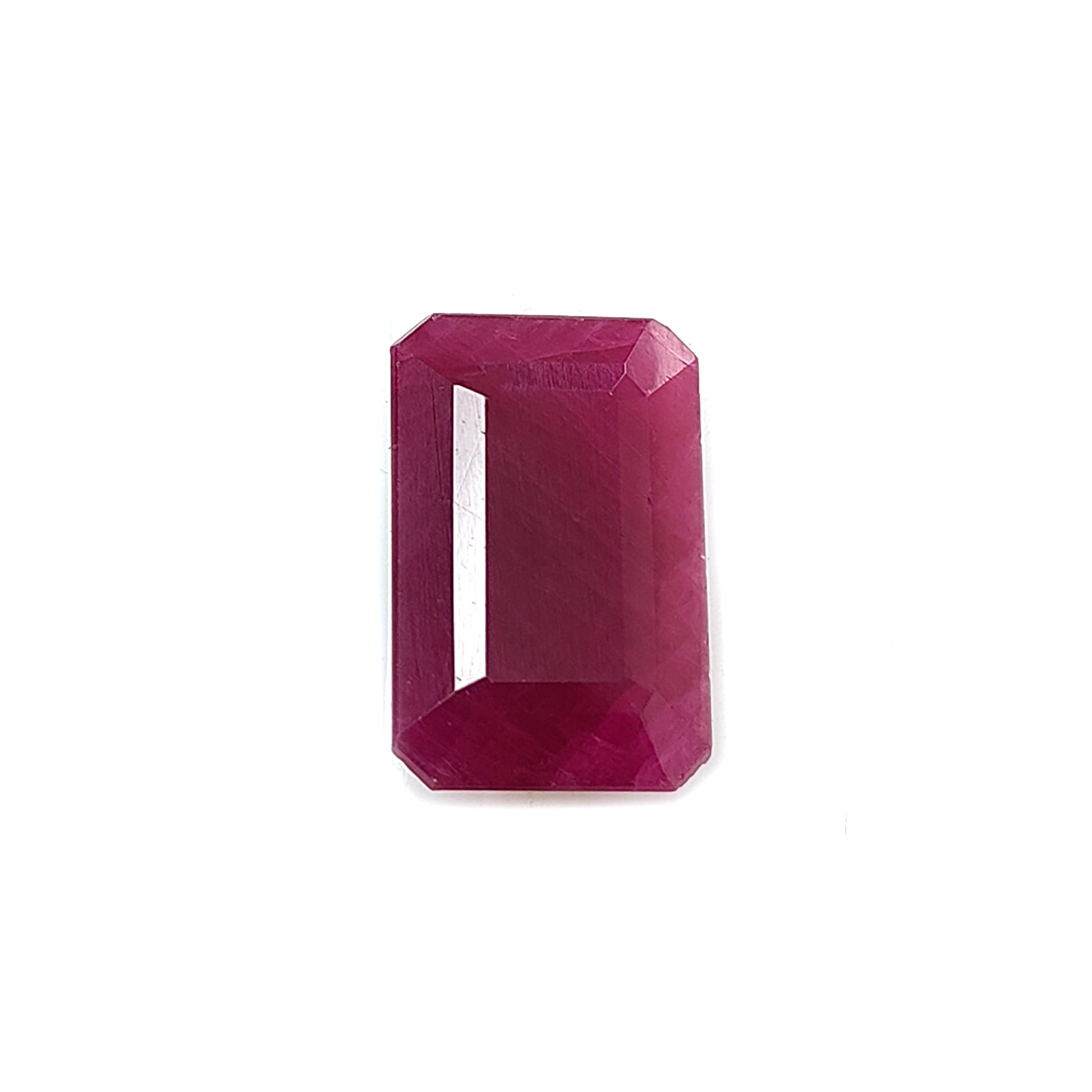 ruby faceted cut gemstone