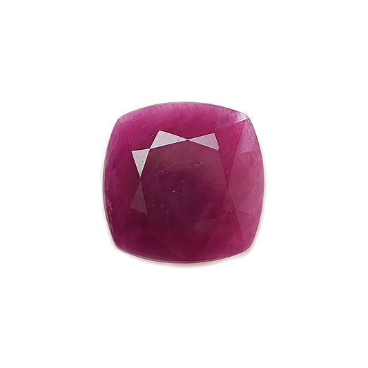 ruby faceted cut gemstone