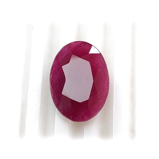 ruby faceted cut gemstone