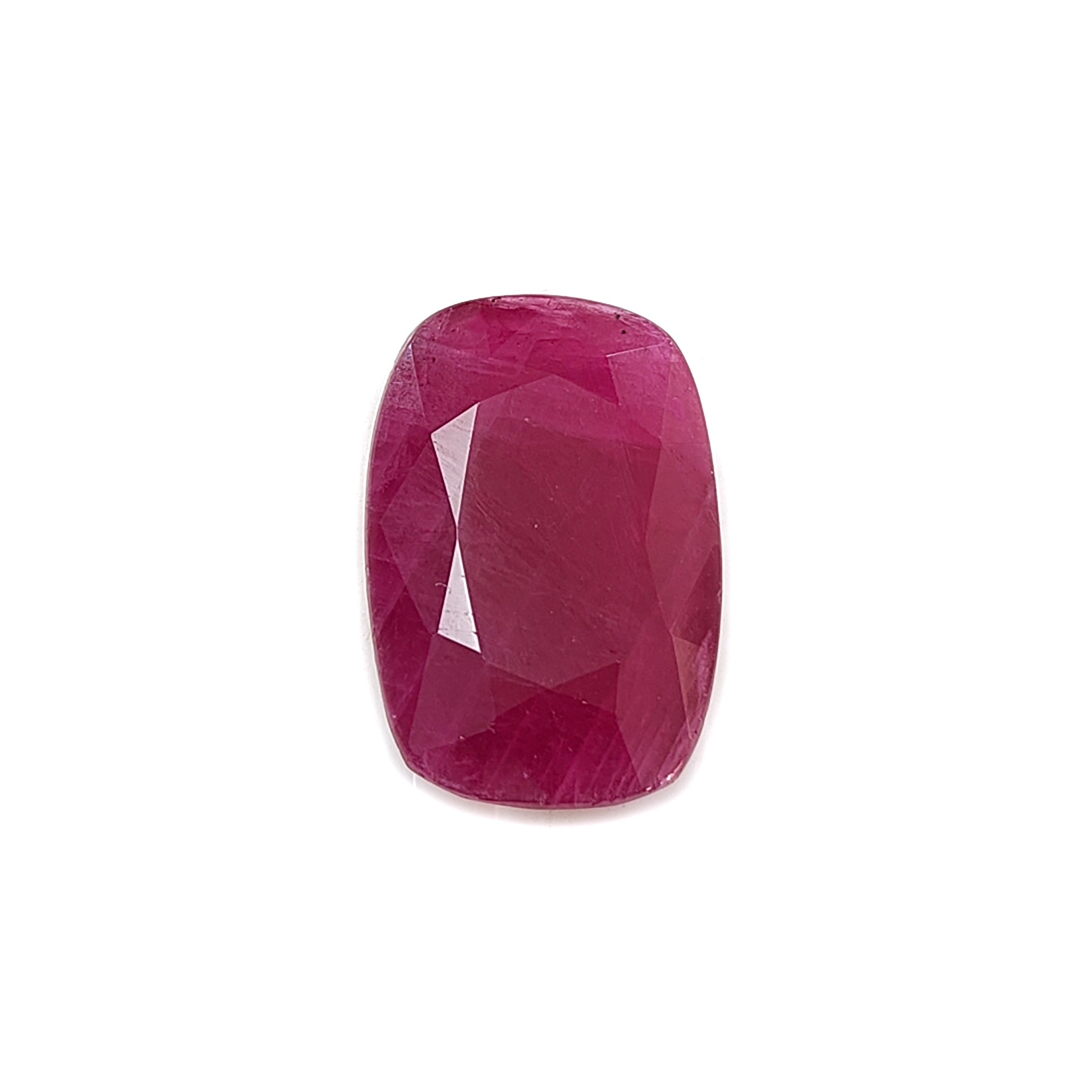 ruby faceted cut gemstone