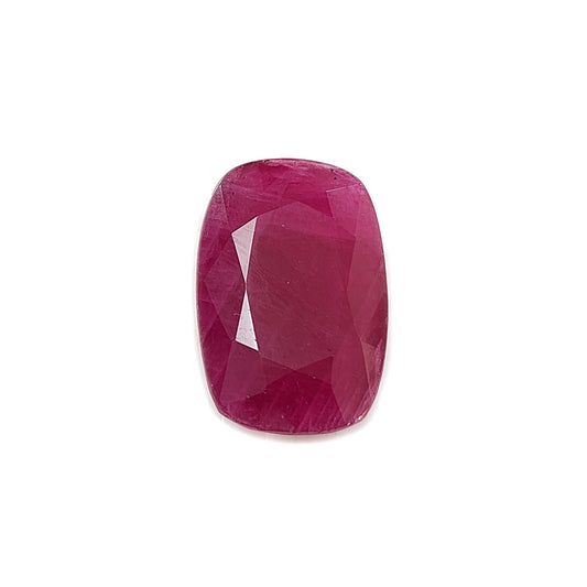 ruby faceted cut gemstone