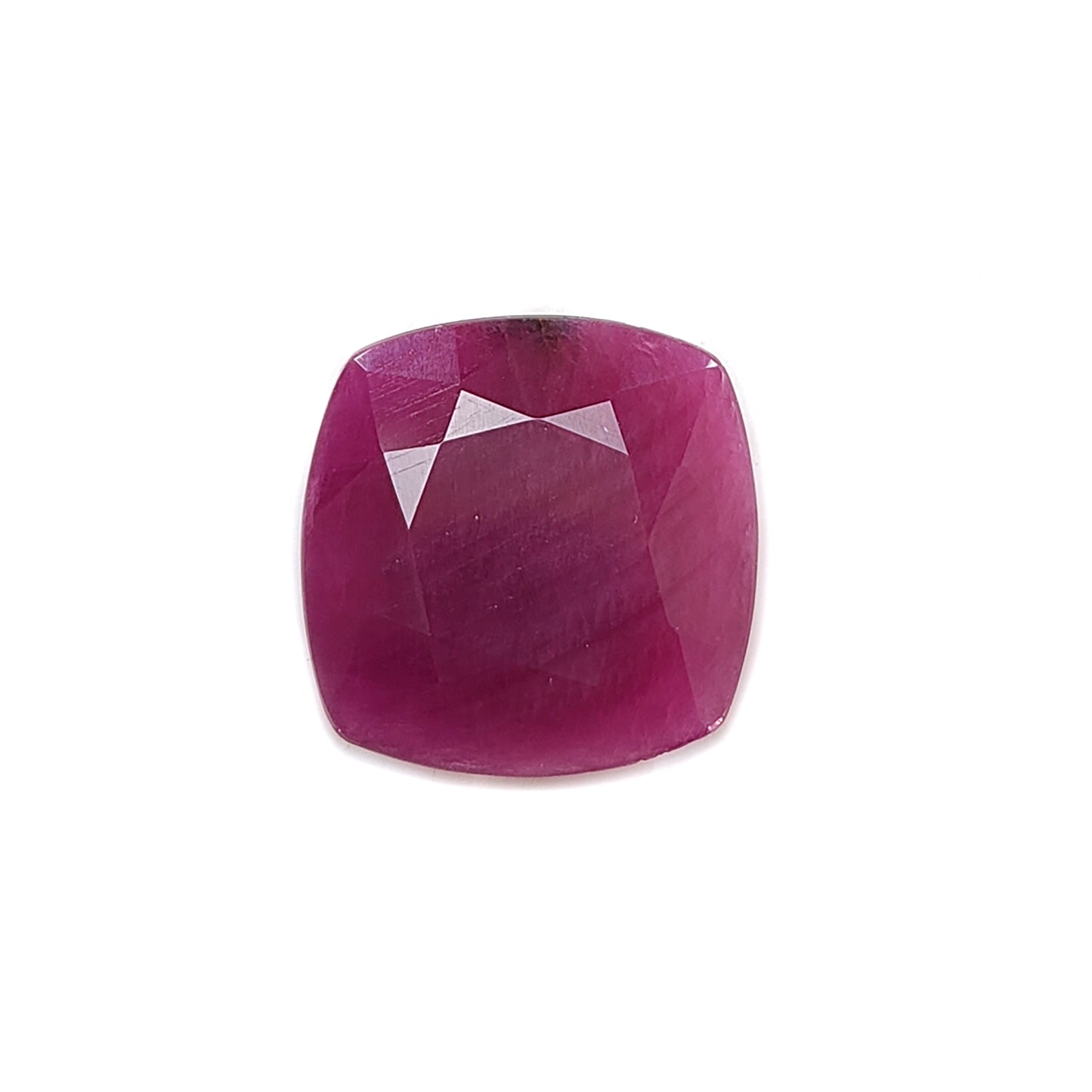 ruby faceted cut gemstone