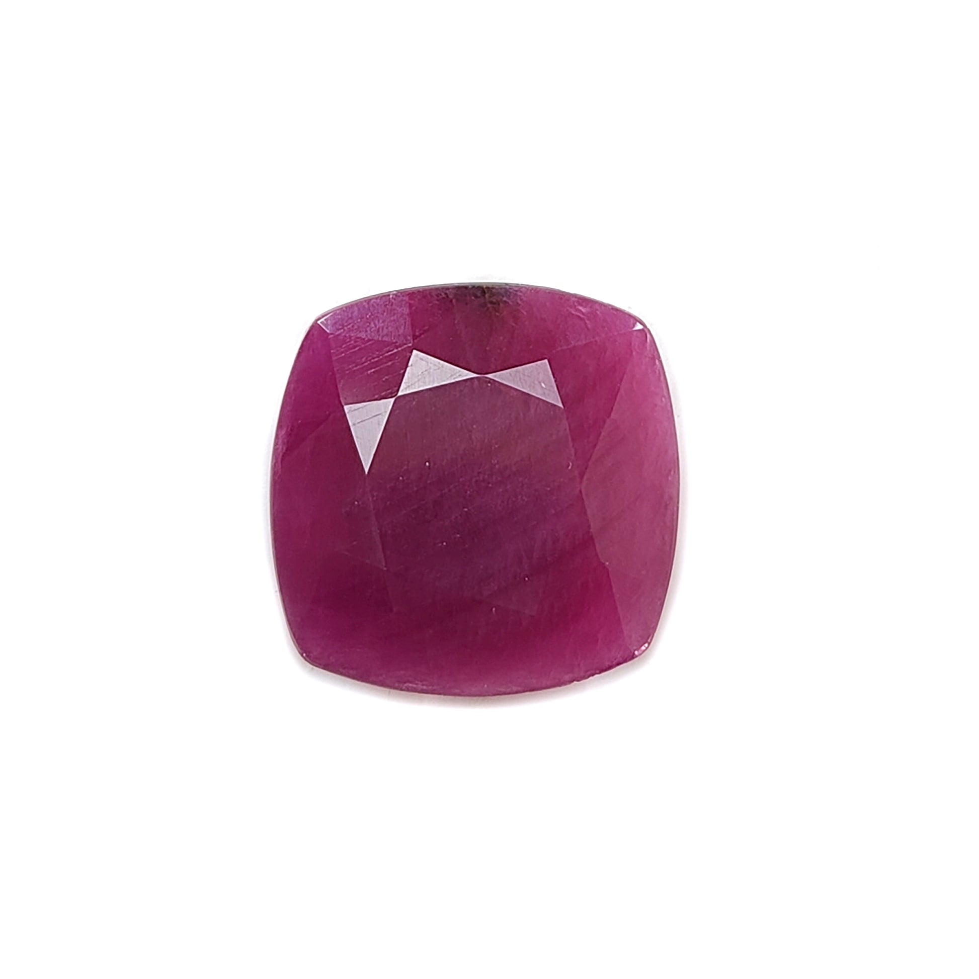 ruby faceted cut gemstone
