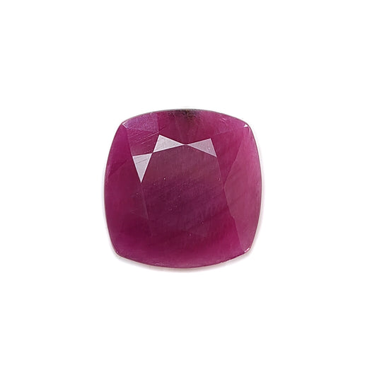 ruby faceted cut gemstone