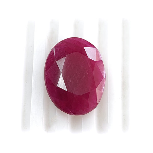 ruby faceted cut gemstone