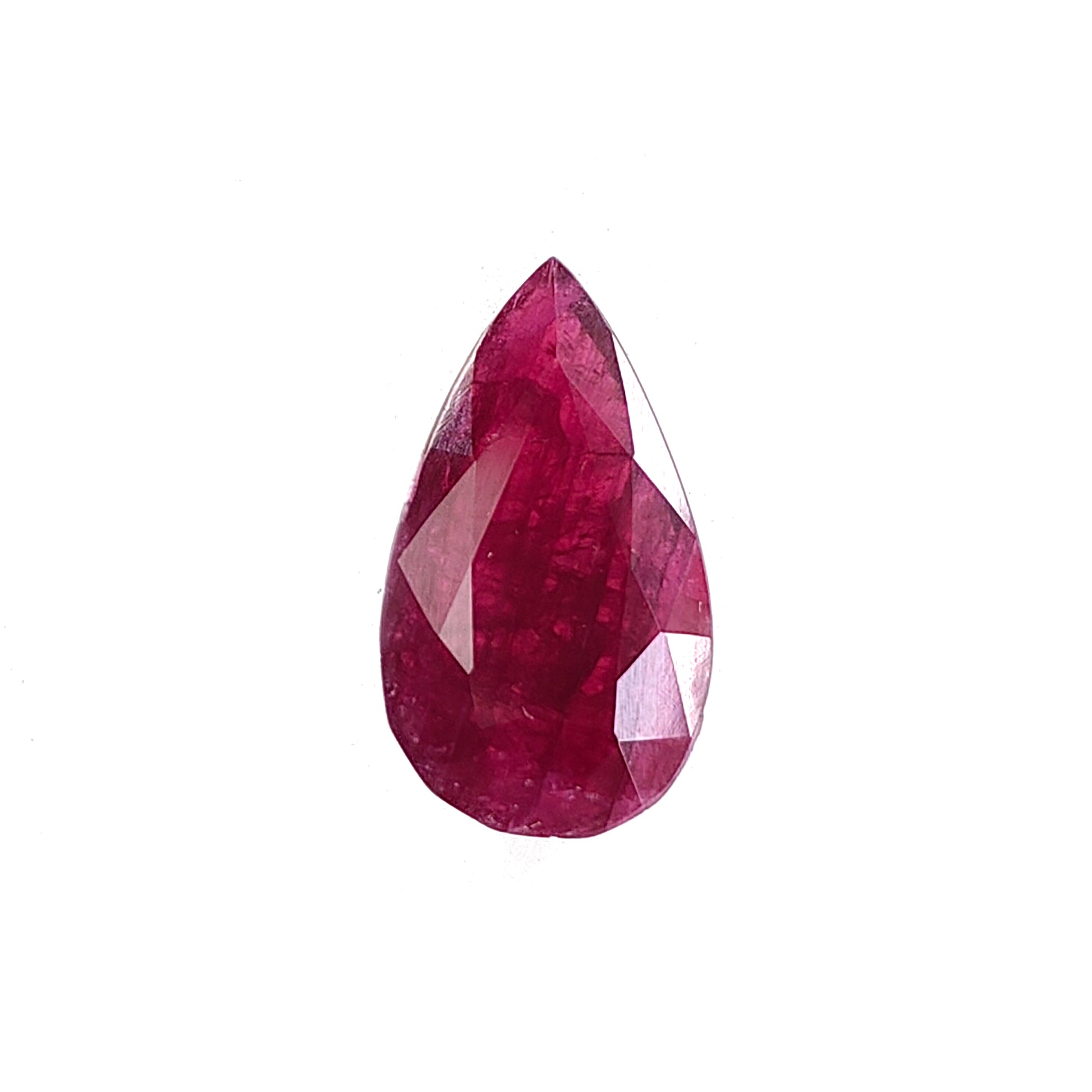 ruby faceted cut gemstone