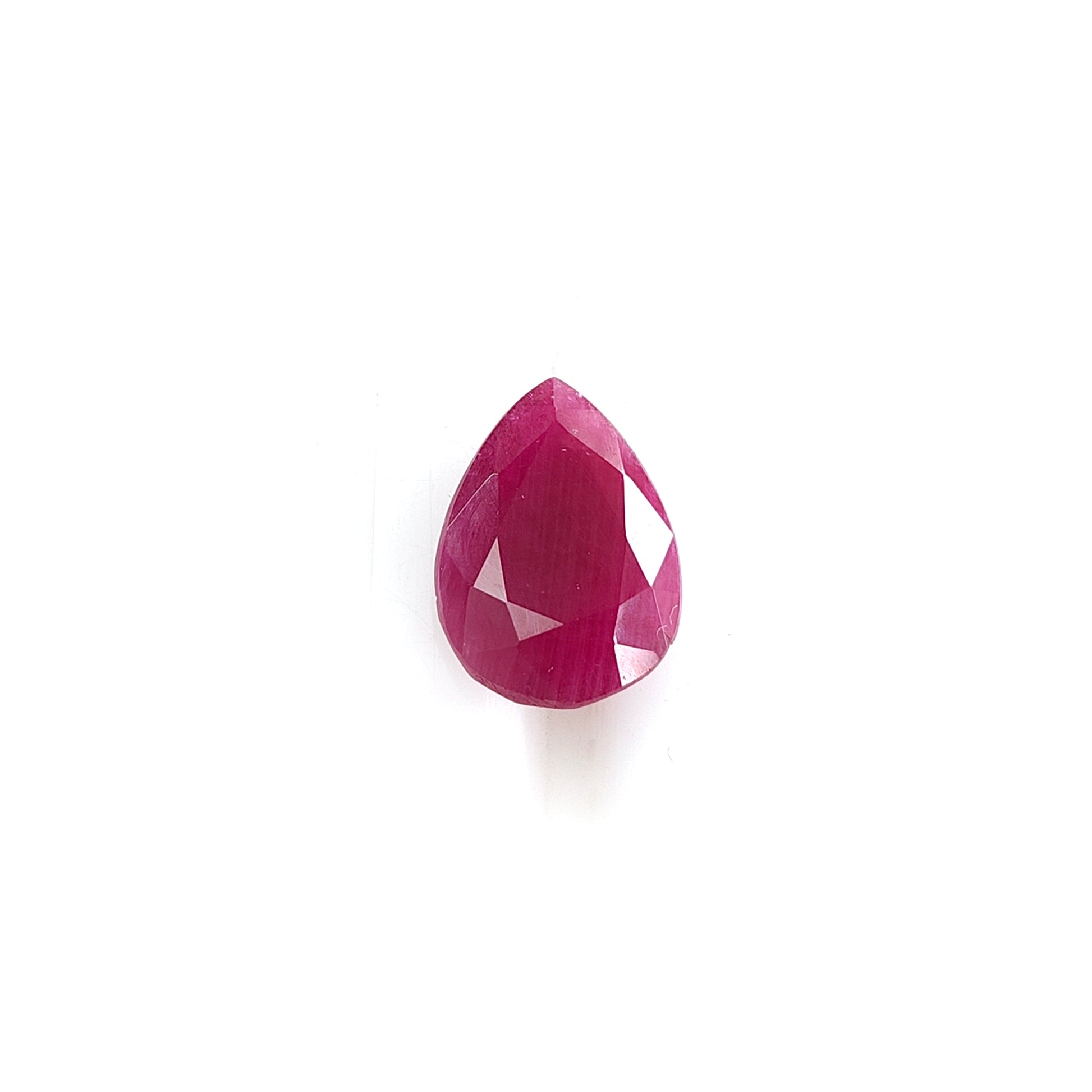 ruby faceted cut gemstone