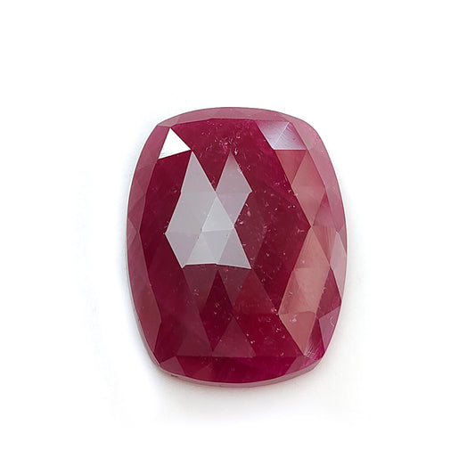 ruby rose cut slices gemstone