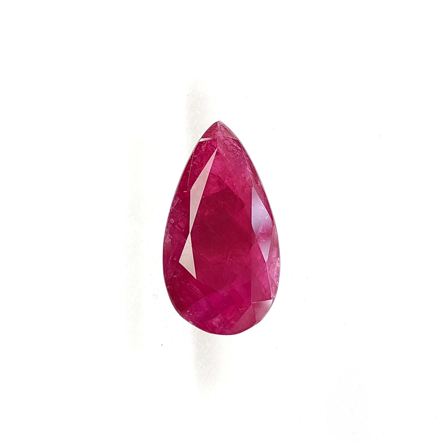 Ruby Pear Shape Gemstone Faceted Cut