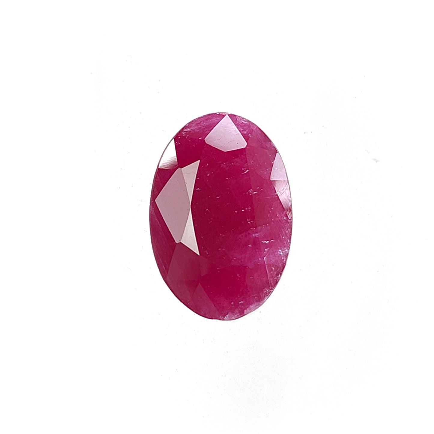 ruby faceted cut gemstone