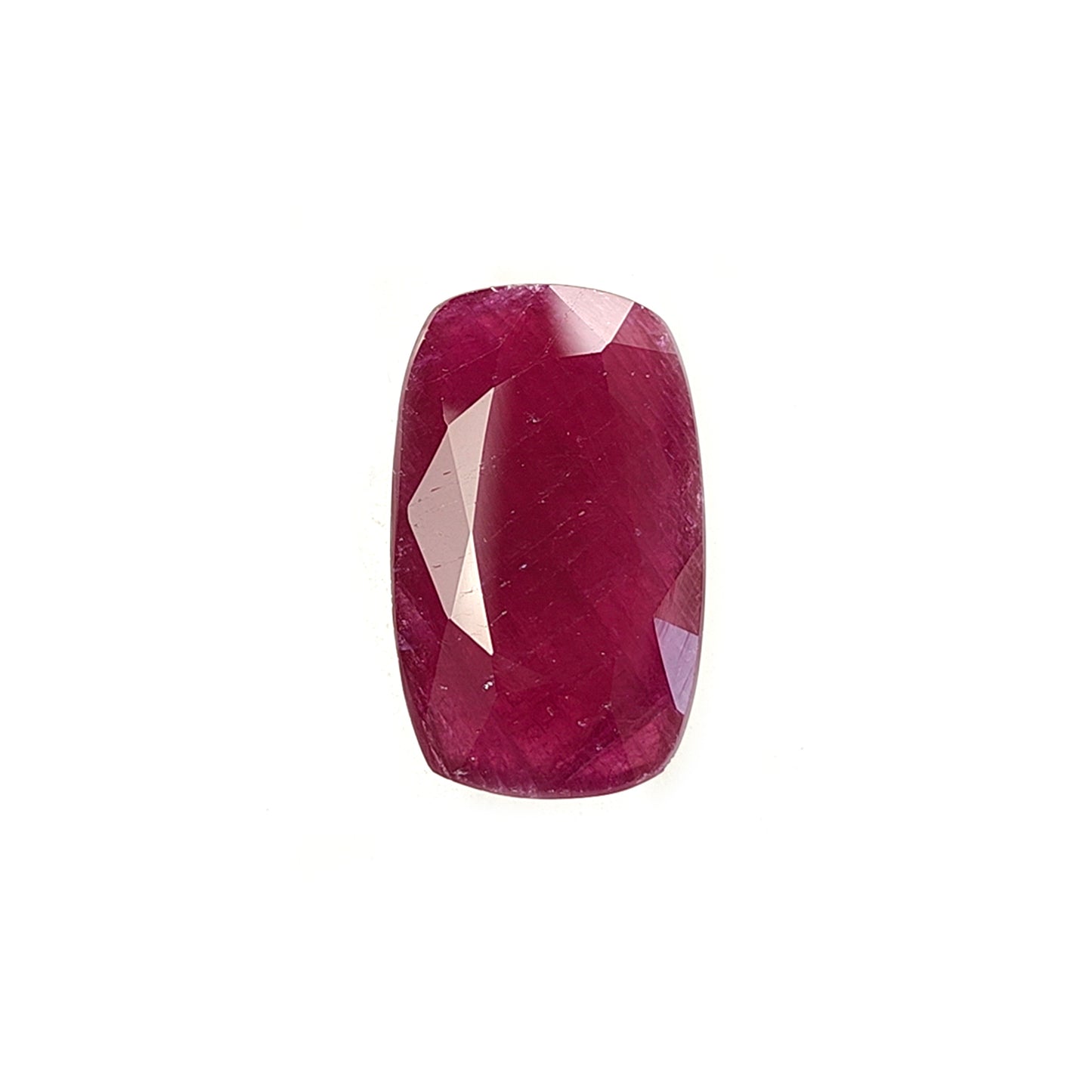 ruby faceted cut gemstone