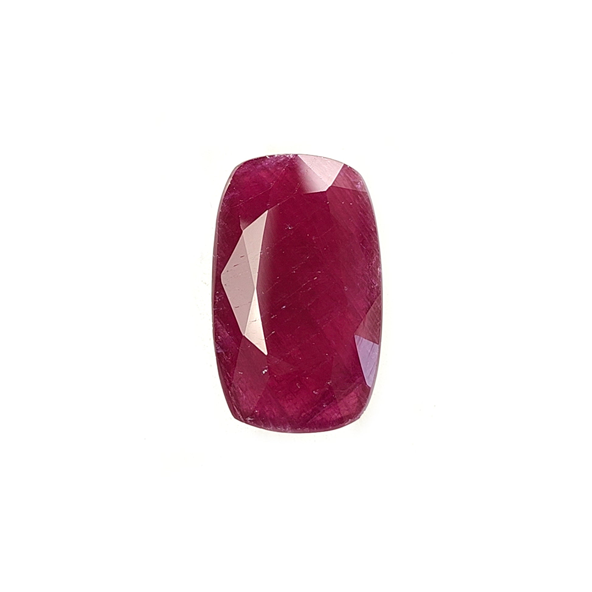 ruby faceted cut gemstone