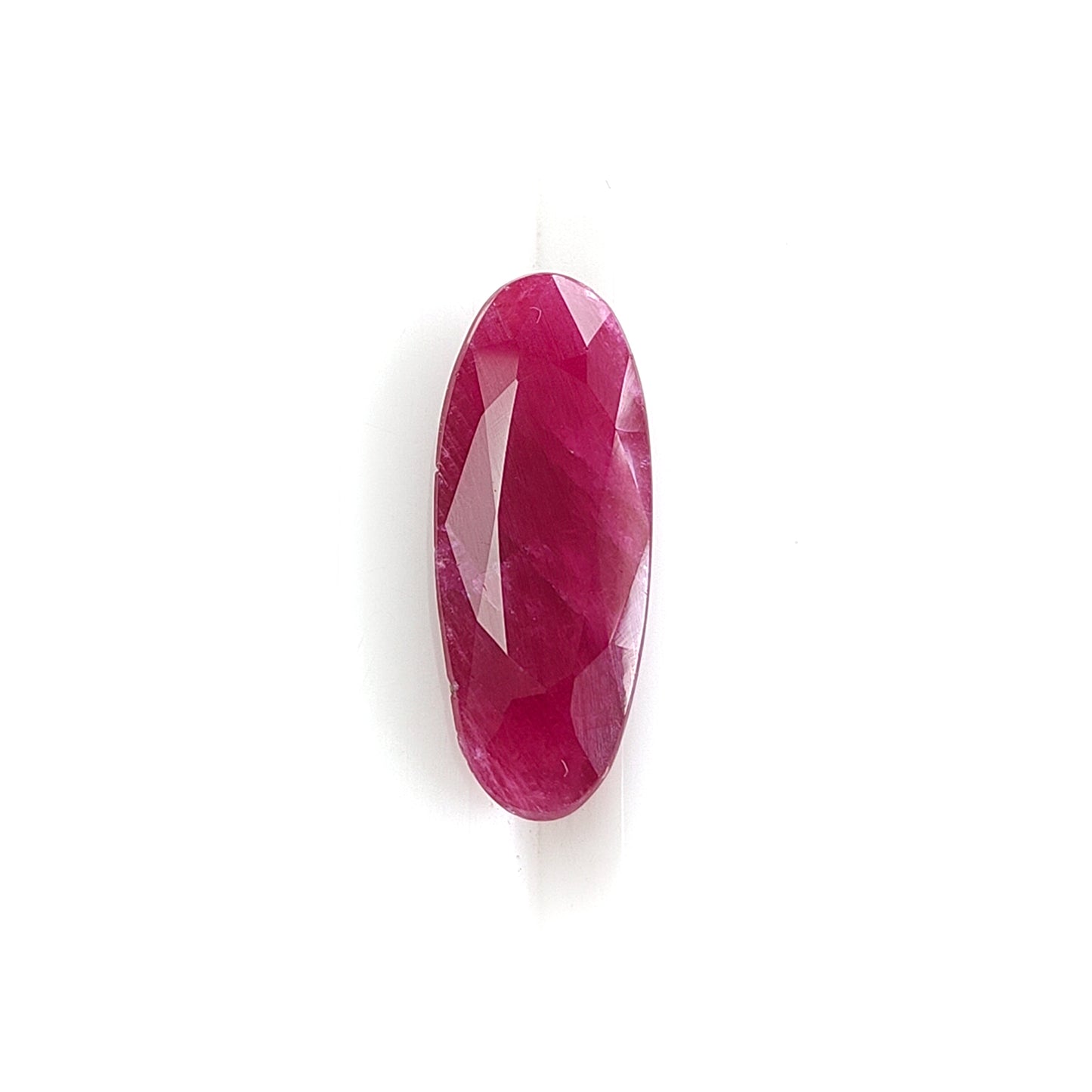 ruby oval shape faceted cut gemstone