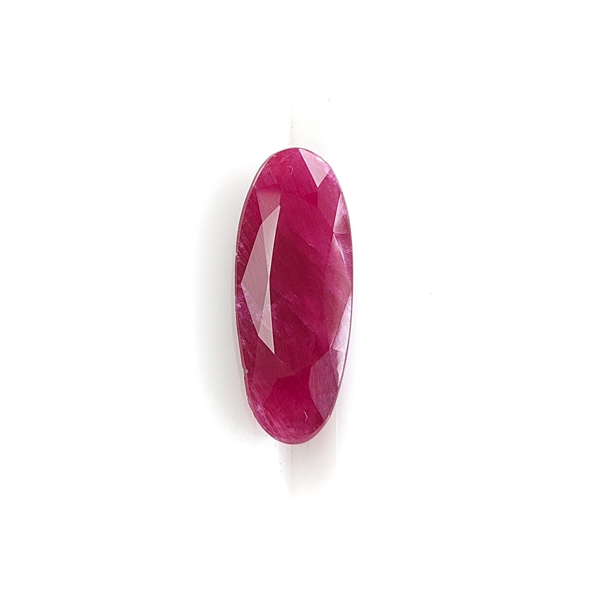 ruby oval shape faceted cut gemstone