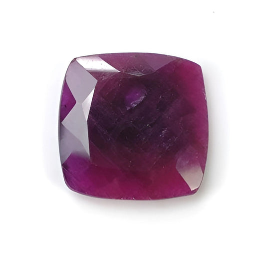 red ruby cushion shape normal cut