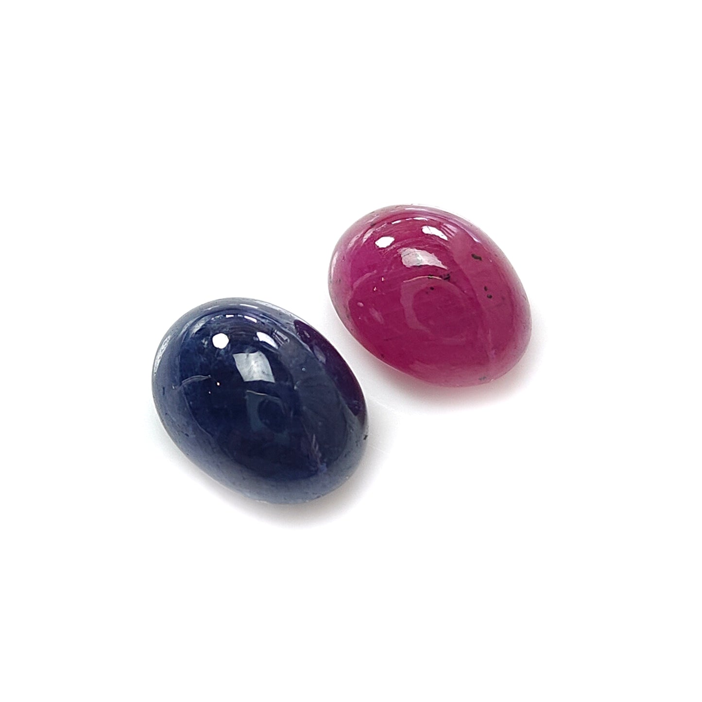 Ruby, Blue Sapphire Cabochon Gemstone