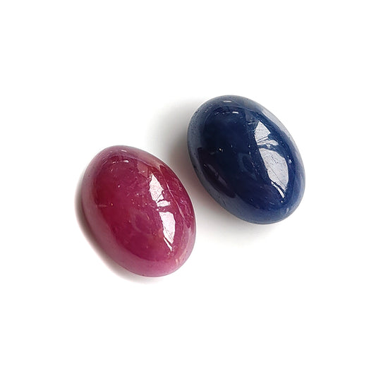 sapphire, ruby cabochon gemstone
