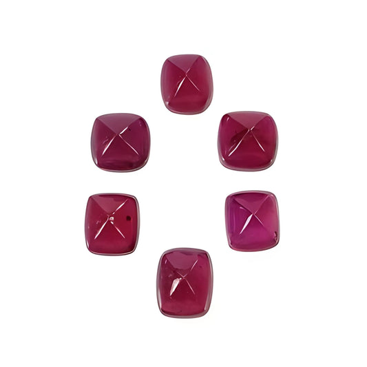 ruby sugarloaf shape cabochon