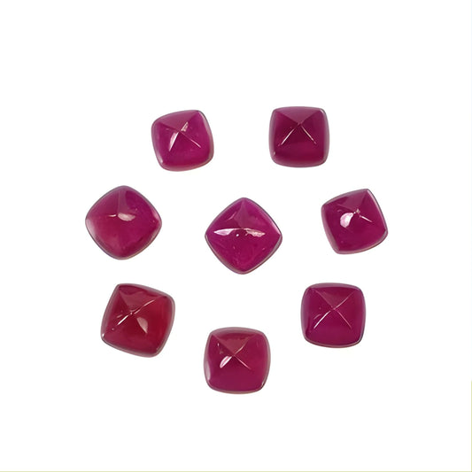 ruby sugarloaf shape cabochon