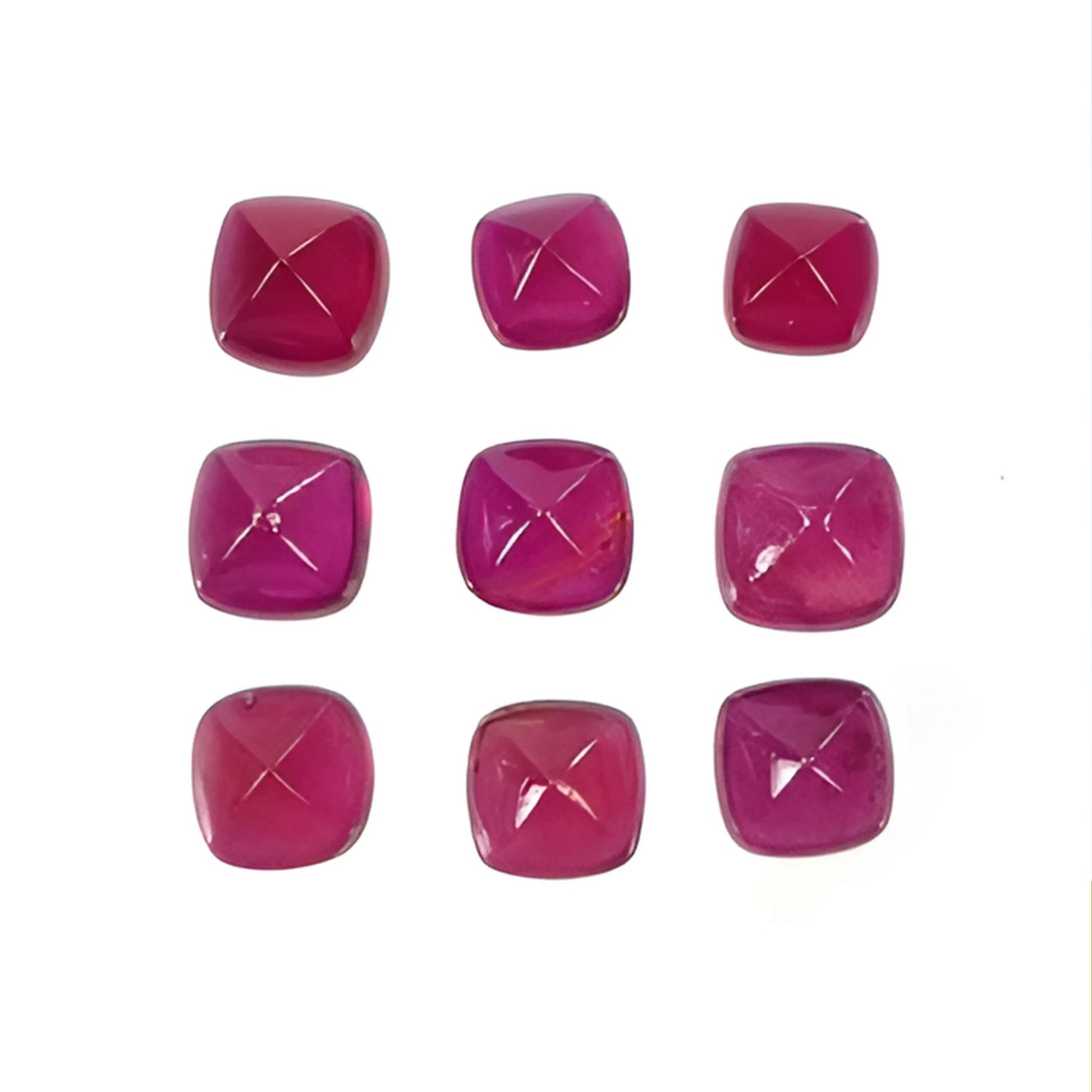 ruby sugarloaf shape cabochon