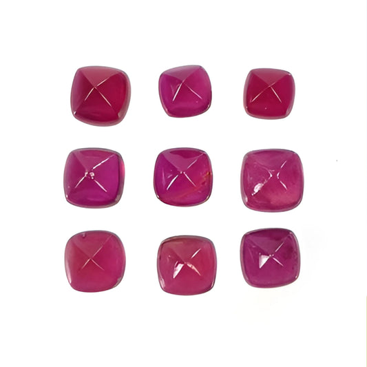 ruby sugarloaf shape cabochon