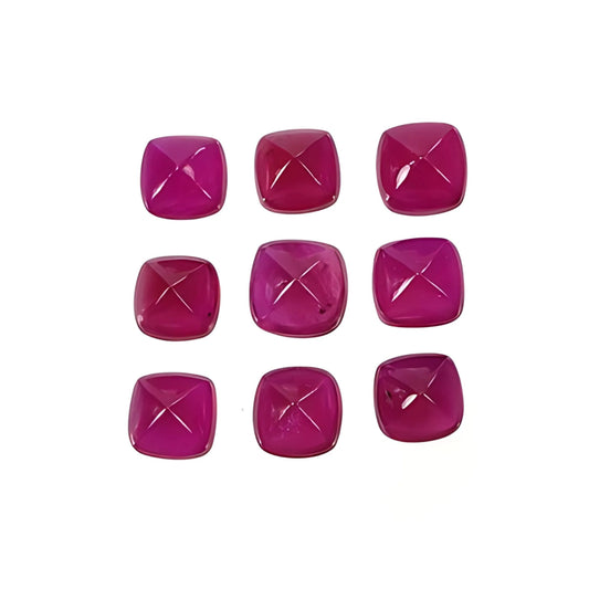 ruby sugarloaf shape cabochon