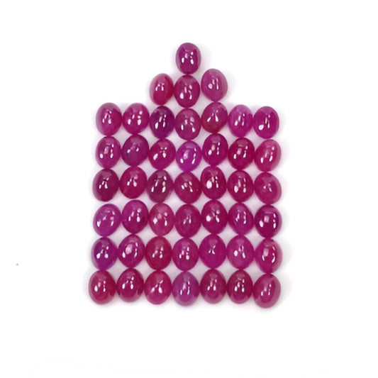 ruby oval shape cabochon