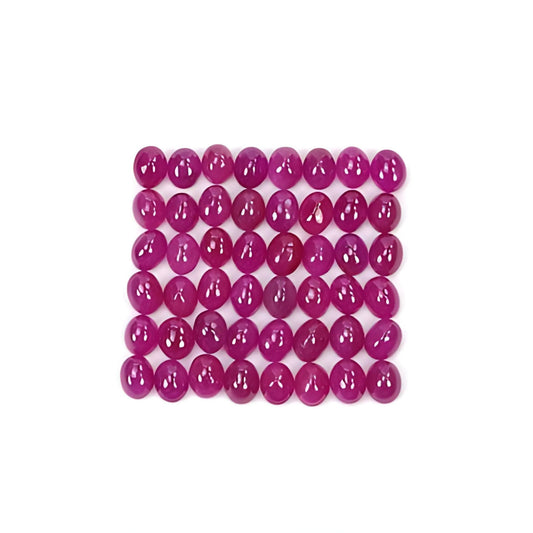 ruby oval shape cabochon