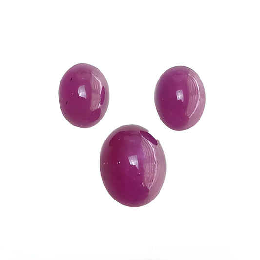 ruby oval shape cabochon