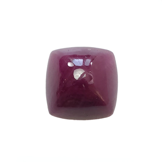 red ruby cushion cabochon