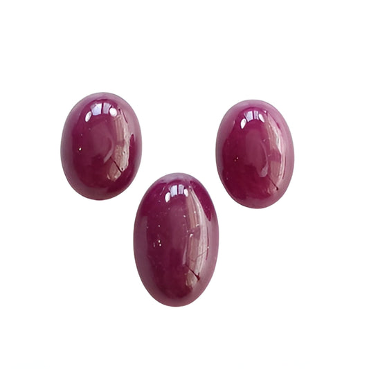 red ruby oval cabochon