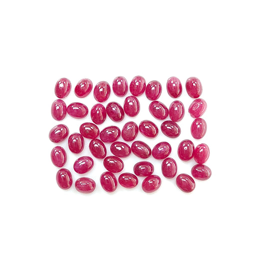 red ruby oval cabochon