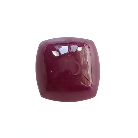 red ruby cushion cabochon