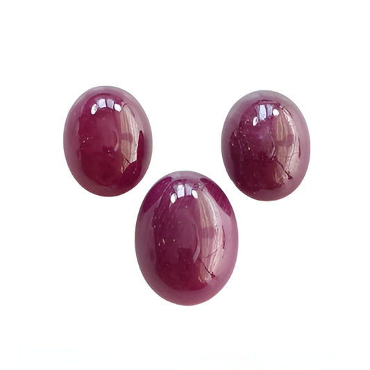 red ruby oval cabochon