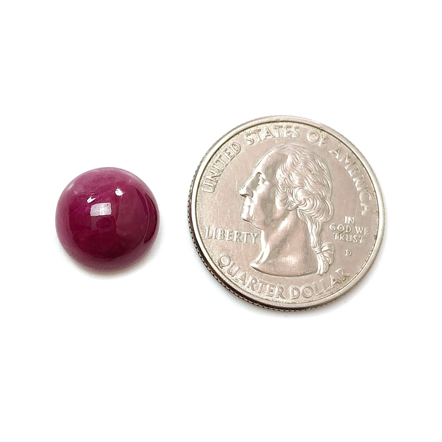 10.65cts Red Ruby Gemstone Natural Untreated Cabochon Round Shape