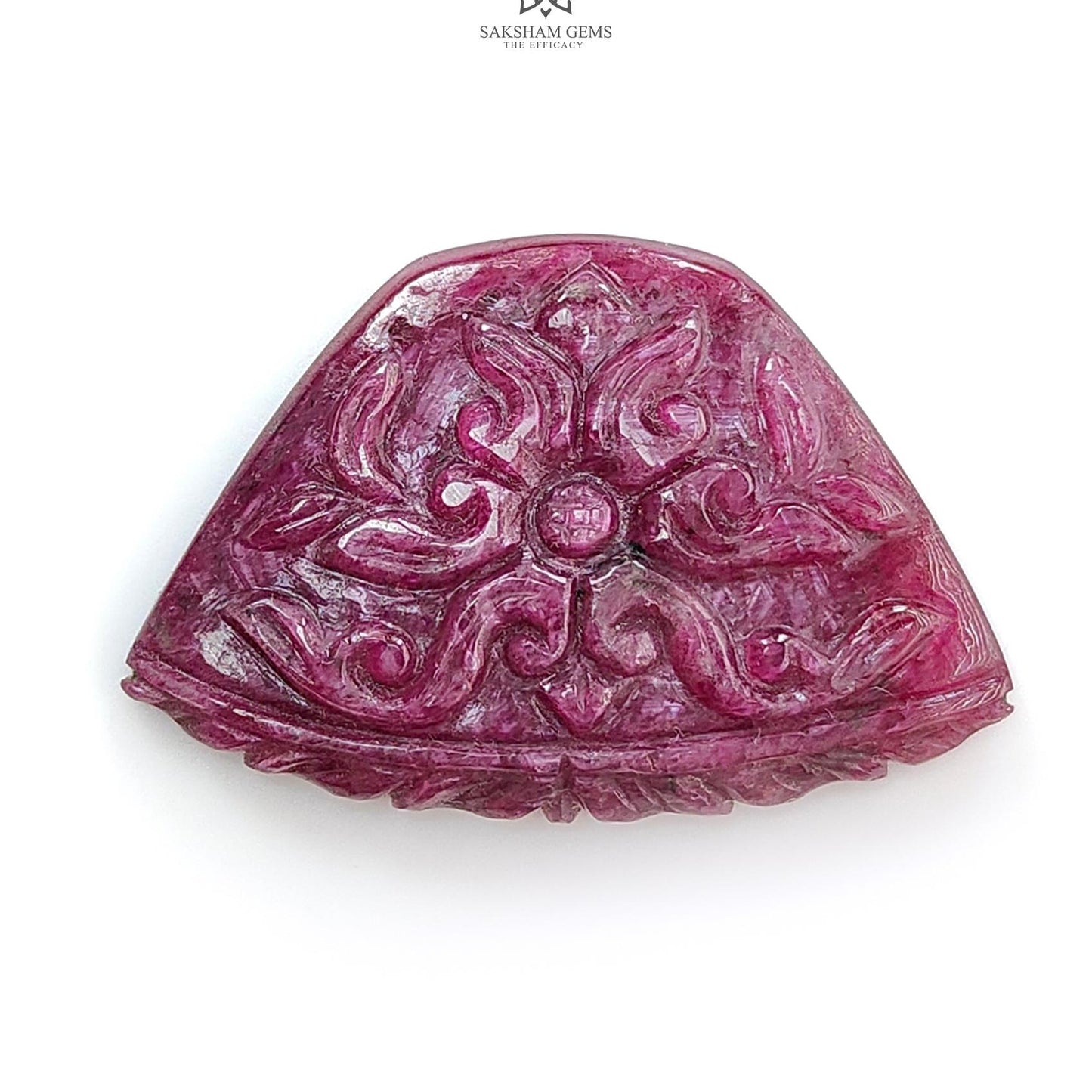 Ruby Gemstone Carving : 39.30cts Natural Untreated Unheated Red Ruby Hand Carved Uneven Shape 35*23mm 1pc